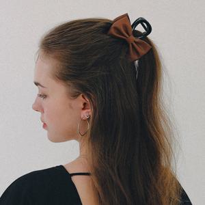 제이로렌 슬릭 레더 미니 리본 집게핀 H01495-1