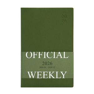 스케줄러 인디고 다이어리 2026 오피셜 열두달 B6 위클리 날짜형 32절 주간 업무용 그린무스