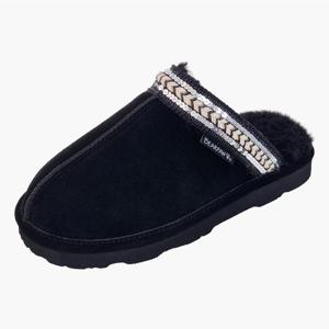 [베어파우(슈즈)][여성] TANYA 타냐 2.5CM 소가죽 양털 슬리퍼 블랙 K3222011RD-W