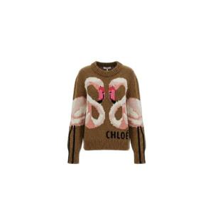 끌로에 플라밍고 패턴 니트 점퍼 CH26SMP32615 20M TP969050856