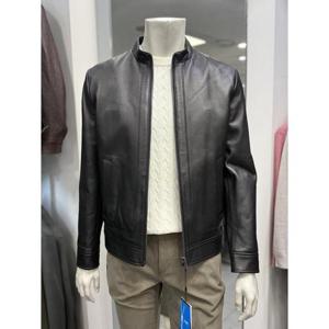 BASSO 세이브존01 블랙 램스킨 레더 집업 차이나 카라 블루종 점퍼 BS-Z3-AA-UB-02