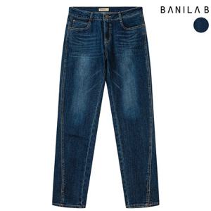 [바닐라비] 여성 기모 밑단 트임 데님팬츠