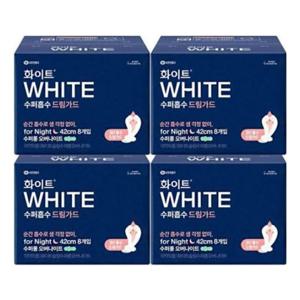 화이트 수퍼흡수 드림가드 오버나이트42cm 8개입x4 슈퍼롱생리대 오버나이트생리대 생리대 대형생리대 롱생