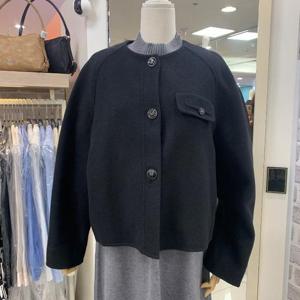 미센스 DP01 노코라 숏기장 모직 자켓 MB4YHMM106ZBK