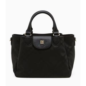 닥스골프 여성 블랙 플랩 빅체크 자가드 토트백DNGF6E905BK