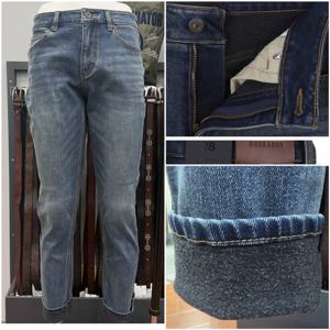 [버커루]남성 히팅진 기모 테이퍼드 슬림D톤 청바지_US