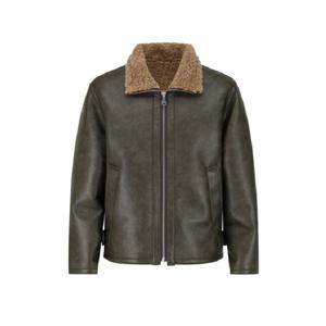 [앤드지]비건 레더 하이넥 무스탕 JBSF4LJ1104 KH