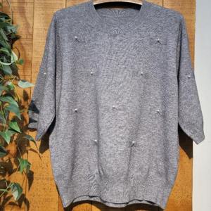 멜로디가든 HC45 여성 반팔 진주 니트 M26s2k117