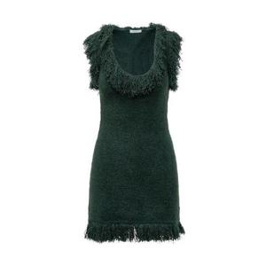 26 SS 페라가모 프린지 디테일 미니 드레스 그린 13H3640785505