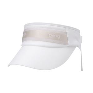 [핑]PING 여성 밴드 뒷리본 썬바이저 121D1CP152 WH 골프 모자