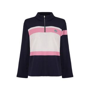 크로커다일레이디 골조직 멀티 스트라이프 반집업 티셔츠 CLESTS203