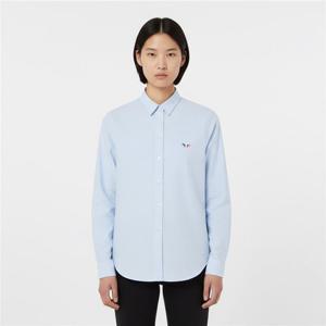 메종키츠네 트리컬러 폭스 패치 클래식 남녀공용 셔츠 AM00400WC0003 LB