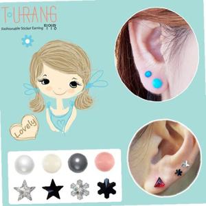 스티커이어링 붙이는구걸이 별모양 눈꽃모양 KC인증