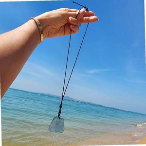 아쿠아 마린 루스 스톤 목걸이