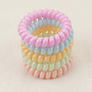 복원력 뛰어난 용수철 전화선 스프링 머리끈 5종세트