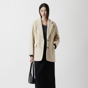 [주크] 울 블렌디드 코쿤핏 코트 자켓  Z254MSG005