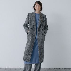 [주크] 울 블렌디드 더블 롱코트 Z254MSG003