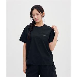 디스커버리 DISCOVERY EXPEDITION 프레시벤트 우븐 여성 가슴포켓 반팔티셔츠 (BLACK) DWRS82053-BKS 335019