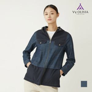 [올리비아로렌]데님 패치 야상점퍼___VVCCLYS2371