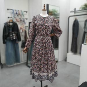 [써스데이아일랜드]보더 믹스 라운드 넥 원피스 T252MOp138W