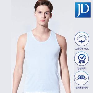제임스딘 남 순면 컬러 조끼런닝 연하늘 1매