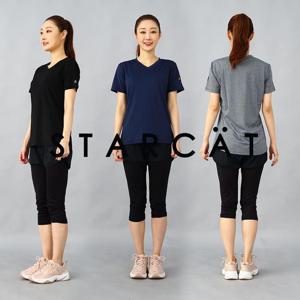 요가복상의 여성운동복  슬림롱브이넥반팔 SC TS04 P5