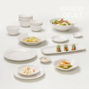 [윤도자기] 순백 화이트 도자기 6인 홈세트 37P