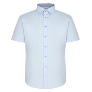 [까망베르]까망베르 구김방지 남성 와이셔츠 슬림핏 블루 반팔 S