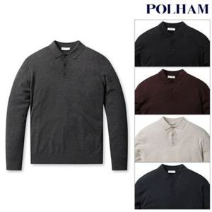 [백화점][폴햄]남성 캐시블렌드 솔리드 카라 니트(PHF4ET1010)