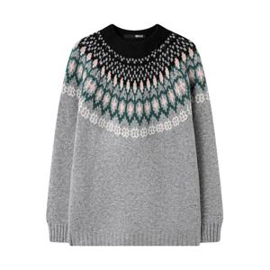 [비엔엑스]클래식 페어아일 루즈핏 긴팔 니트 (BX4KP028L0)