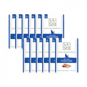 [12개세트] 로우즈 사시 참치&고등어 파우치 50g 고양이 간식 고양이 간식