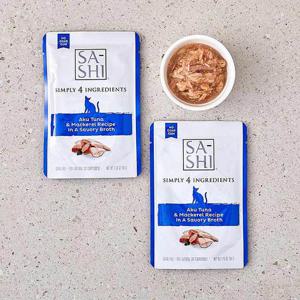 로우즈 사시 참치&고등어 파우치 50g 고양이 간식 고양이 간식