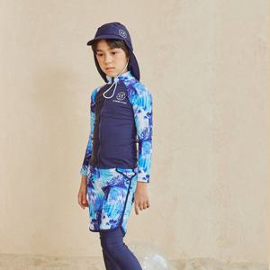 [아이스샌드(아동)]주니어 집업래쉬가드 이중반바지세트 BR-77202