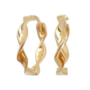 [미니아트] 14K 골드 웨이브  원터치 링 금 귀걸이