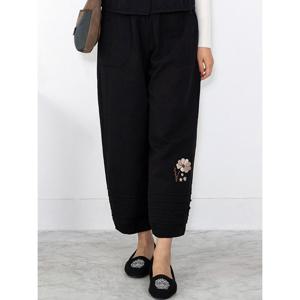 [모슬린]엄마옷 면 핀턱자수 생활한복통바지 309FGH214 마담/중