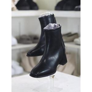 바이로쏘 세이브존03 숏 퍼 안감 스퀘어 토 6.0cm 플레어힐 앵클부츠 (BY)23F11130AE3W