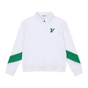 [볼빅어패럴] 여성 골프 소매배색 오버핏 긴팔 카라 티셔츠 VLTSN251_OW