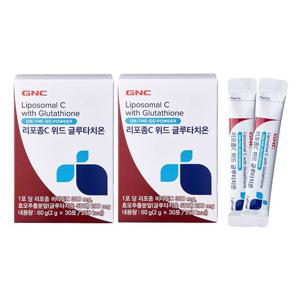[지앤씨][GNC] 리포좀C 위드 글루타치온 (2g X 30포 X 2개)
