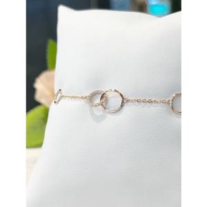 미니골드 14k 링 커넥팅 팔찌 BMSM4063