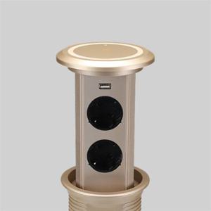 가구 매입콘센트 BIP-100W 샴페인골드 팝업 원통형