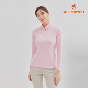 [올포유] [모델착장] 여성 냉감 스포티 반집업 티셔츠 AWTHL2291-403