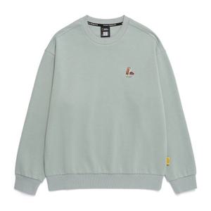 내셔널지오그래픽N251USW940 동물 와펜 세미 오버핏 맨투맨 KHAKI GREEN