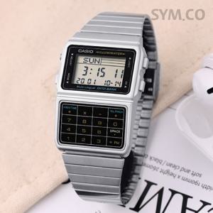 카시오 DBC-611-1 데이터 뱅크 사각 디지털 계산기 남자 메탈 시