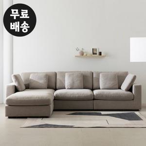 센느 패브릭 쇼파 모듈 4인용 소파(웜그레이/스툴)