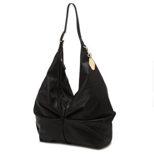 [질스튜어트] 블랙 소프트 고트레더 셔링 숄더백L JABA5E219BK