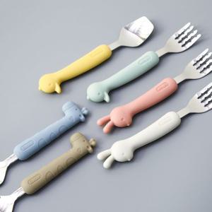 [에디슨]에디슨 2022 리뉴얼 유아 아기 베이비 실리콘 스푼포크 케이스 세트