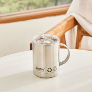 아소부 재생 스텐 진공 보온보냉 얼티밋 머그컵 360ML 리싸이클