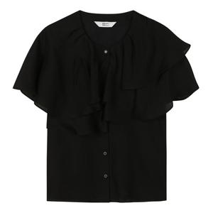 [베스띠벨리]러플 빅카라 슬리브리스 블라우스 BIBAF2450