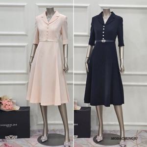 [미니멈]MD 카라넥 플레어원피스 MD MXBAWO5190 M_CJ