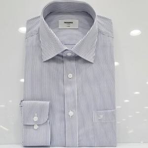 [레노마셔츠]일반핏 /트윌 스트레치 심플 스트라이프/긴소매 셔